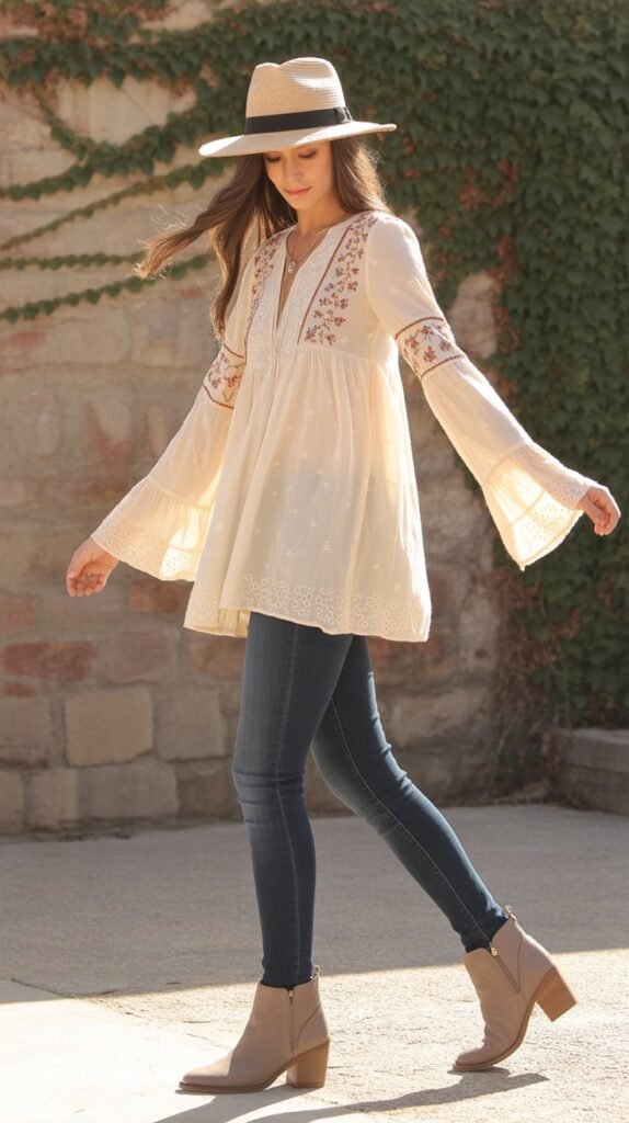 a photograph of a woman wearing a boho f s29me9kes fmxqms36jvg fz5kqvfseoictrinjb9ow