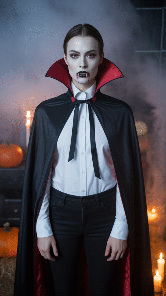 How to make DIY Halloween Costumes a diy vampire costume styled on an adult ccwq45jzstcqw7qrmmu6ba no w xeur8klfk08smxj3g