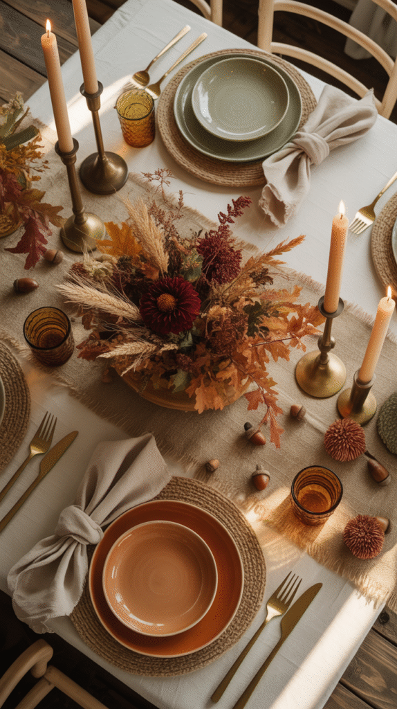 How to Set a Simple & Cozy Thanksgiving Table a pinterest worthy overhead photograph o jwjfjfzkqogrmkpr1luzsw ezpymunbrkokyer nmqig
