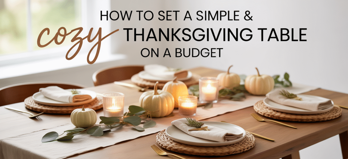 How to Set a Simple & Cozy Thanksgiving Table