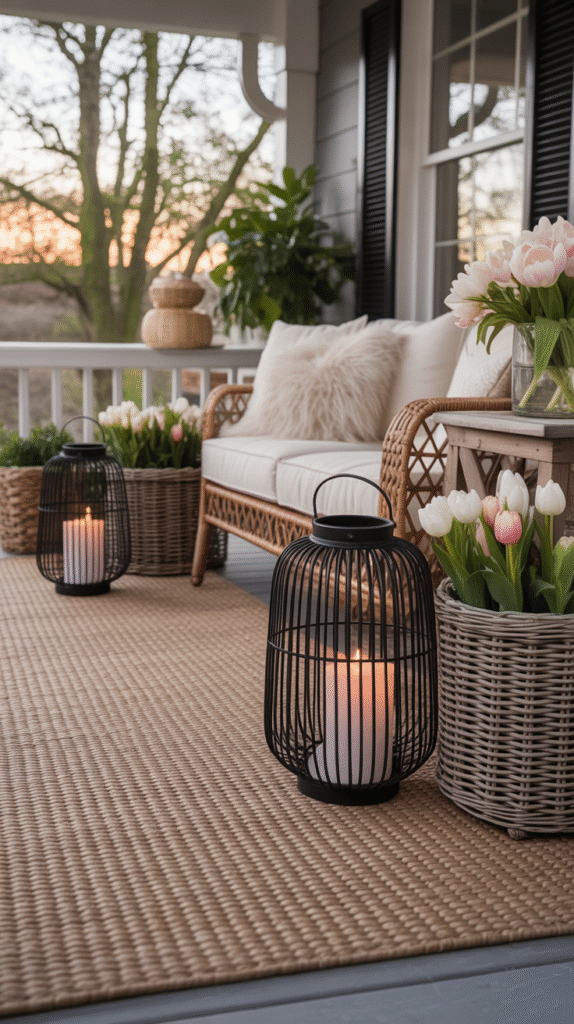 How to Instantly Refresh Your Spring Porch 🌸 porch woven planters