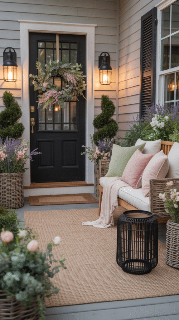 How to Instantly Refresh Your Spring Porch 🌸 porch wreth
