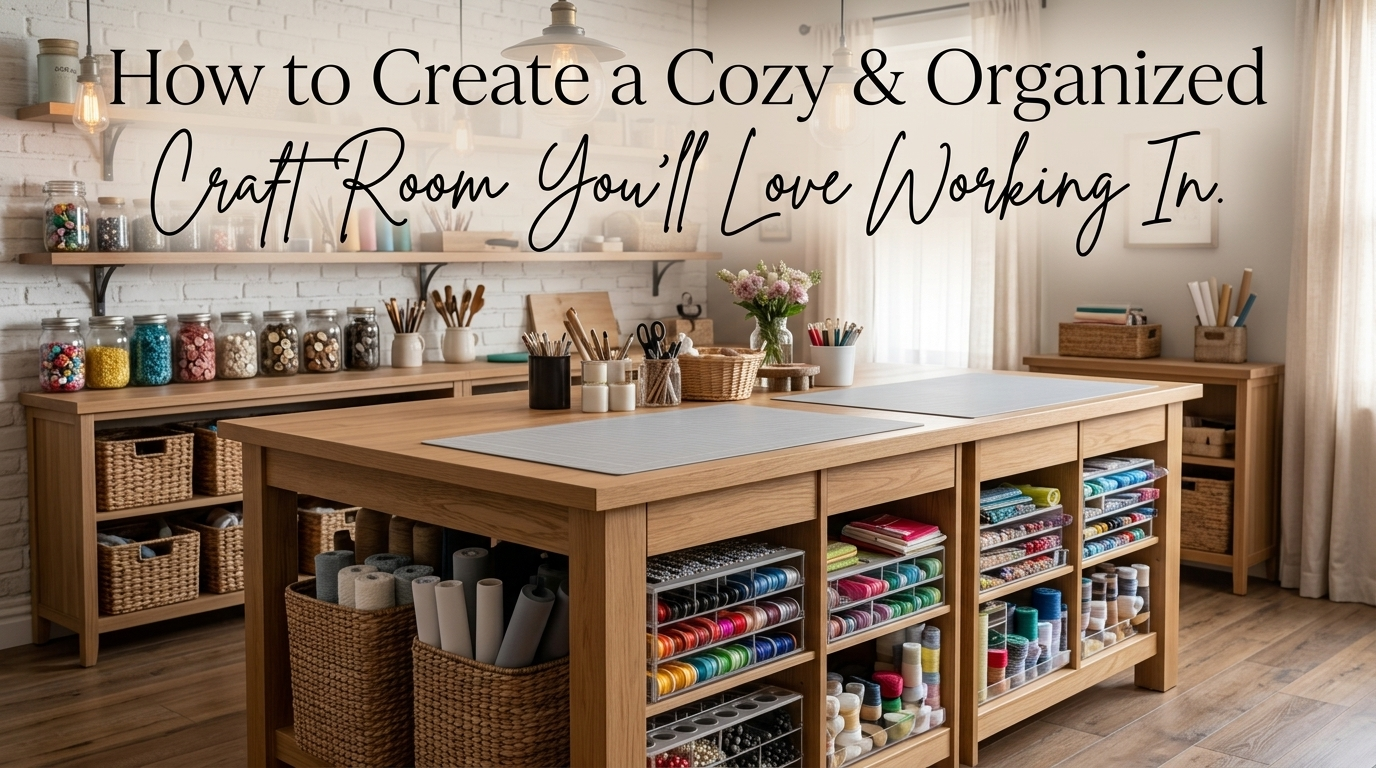 How to Create a Cozy & Organized Craft Room You’ll Love Working In How to Create a Cozy & Organized Craft Room You’ll Love Working In